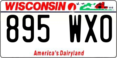 WI license plate 895WXO