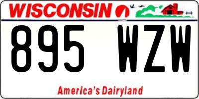 WI license plate 895WZW