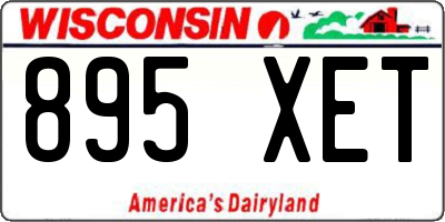 WI license plate 895XET