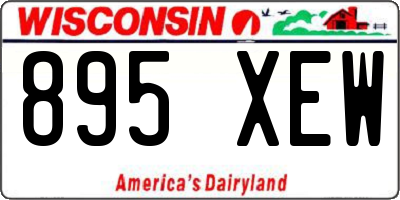 WI license plate 895XEW