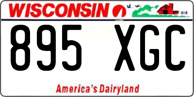 WI license plate 895XGC