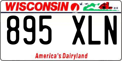 WI license plate 895XLN