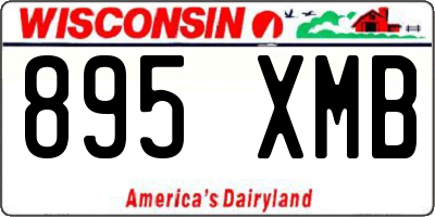 WI license plate 895XMB