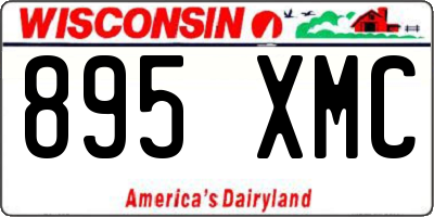 WI license plate 895XMC