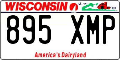 WI license plate 895XMP