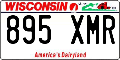 WI license plate 895XMR