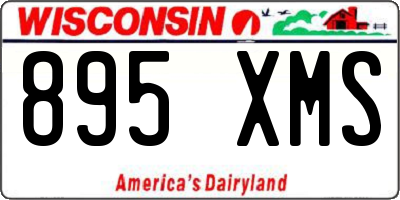 WI license plate 895XMS