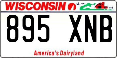WI license plate 895XNB