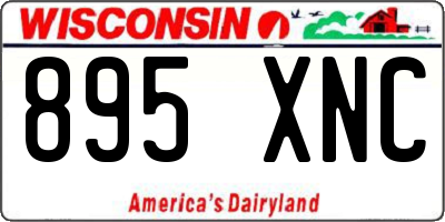 WI license plate 895XNC