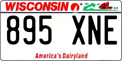 WI license plate 895XNE
