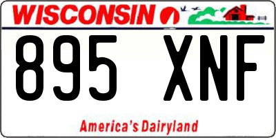WI license plate 895XNF