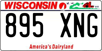 WI license plate 895XNG