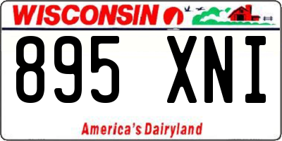 WI license plate 895XNI