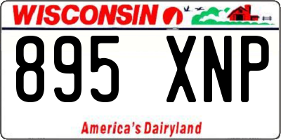 WI license plate 895XNP