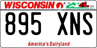 WI license plate 895XNS