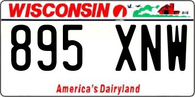 WI license plate 895XNW