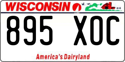 WI license plate 895XOC