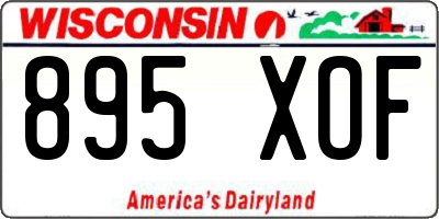 WI license plate 895XOF