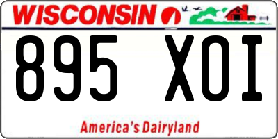 WI license plate 895XOI