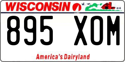 WI license plate 895XOM