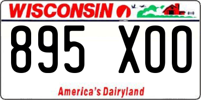 WI license plate 895XOO
