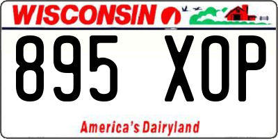 WI license plate 895XOP
