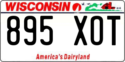 WI license plate 895XOT