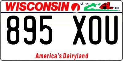 WI license plate 895XOU