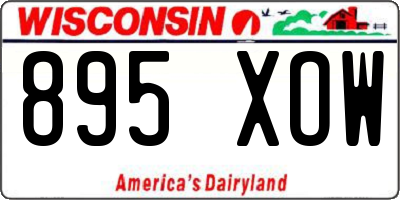 WI license plate 895XOW