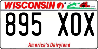 WI license plate 895XOX