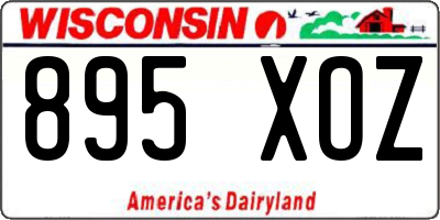 WI license plate 895XOZ