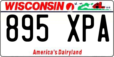 WI license plate 895XPA