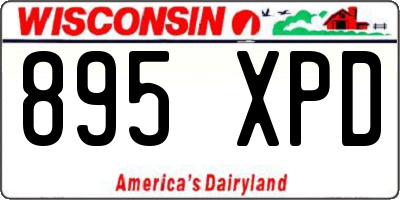 WI license plate 895XPD