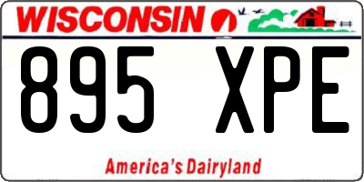 WI license plate 895XPE