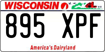WI license plate 895XPF