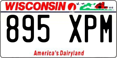 WI license plate 895XPM