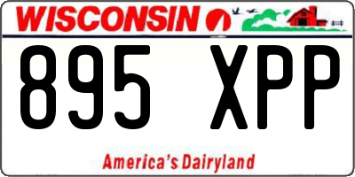 WI license plate 895XPP