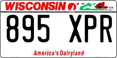 WI license plate 895XPR