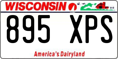 WI license plate 895XPS
