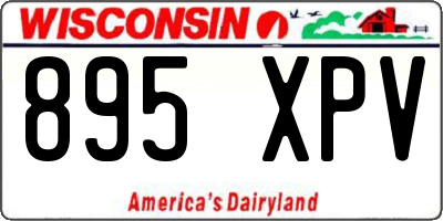 WI license plate 895XPV