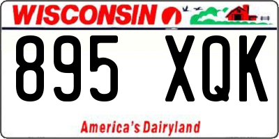 WI license plate 895XQK