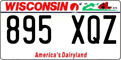 WI license plate 895XQZ