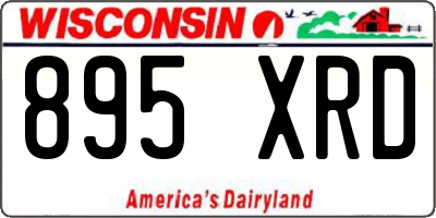 WI license plate 895XRD