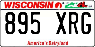 WI license plate 895XRG