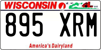 WI license plate 895XRM