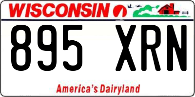 WI license plate 895XRN
