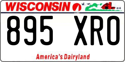 WI license plate 895XRO