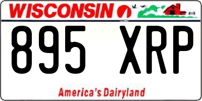 WI license plate 895XRP