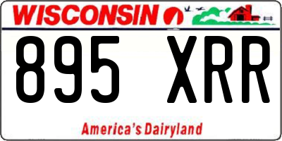 WI license plate 895XRR