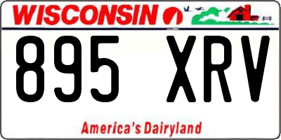 WI license plate 895XRV